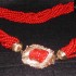 Necklace yellow gold and Sardinian coral