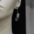 Silver and White quartz Earrings