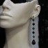 Chrysoprase and black onyx earrings
